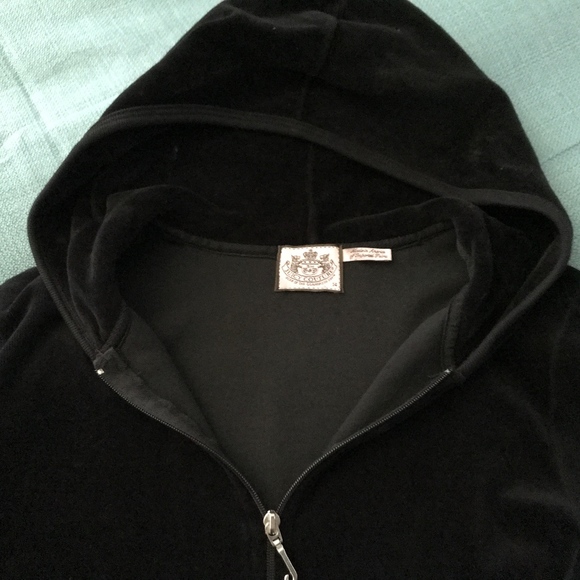 Juicy Track Jacket Hoodie with “Juicy” Ombré Sequin Embellishment Size 14 - Picture 4 of 5